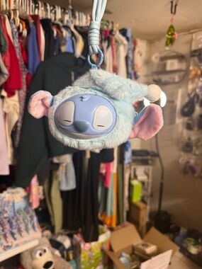 Stitch Plush Blue Sleeping Character bag charm/coin pouch